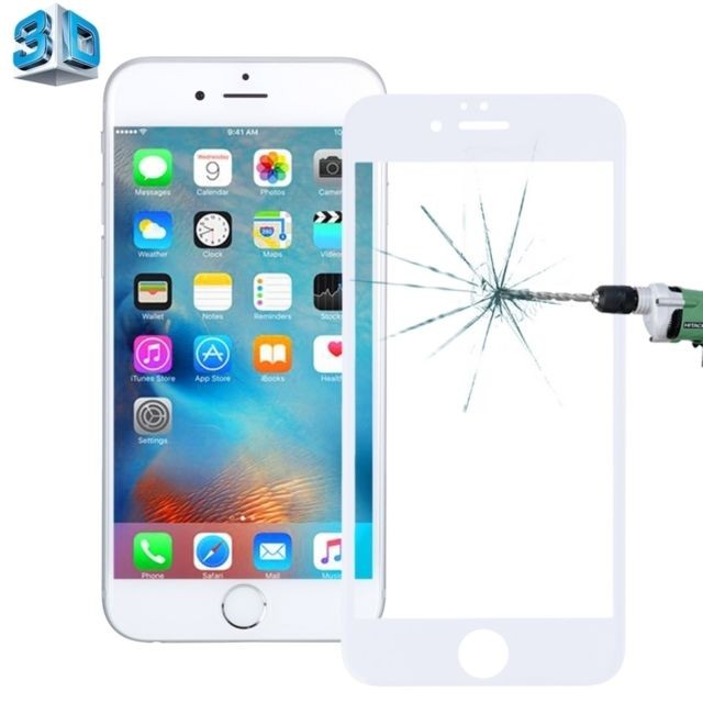 Wewoo - Verre trempé blanc pour iPhone 6 et 6s 0.26mm 9 H Surface Dureté 3D Antidéflagrant Film d'Écran Wewoo  - Protection écran smartphone
