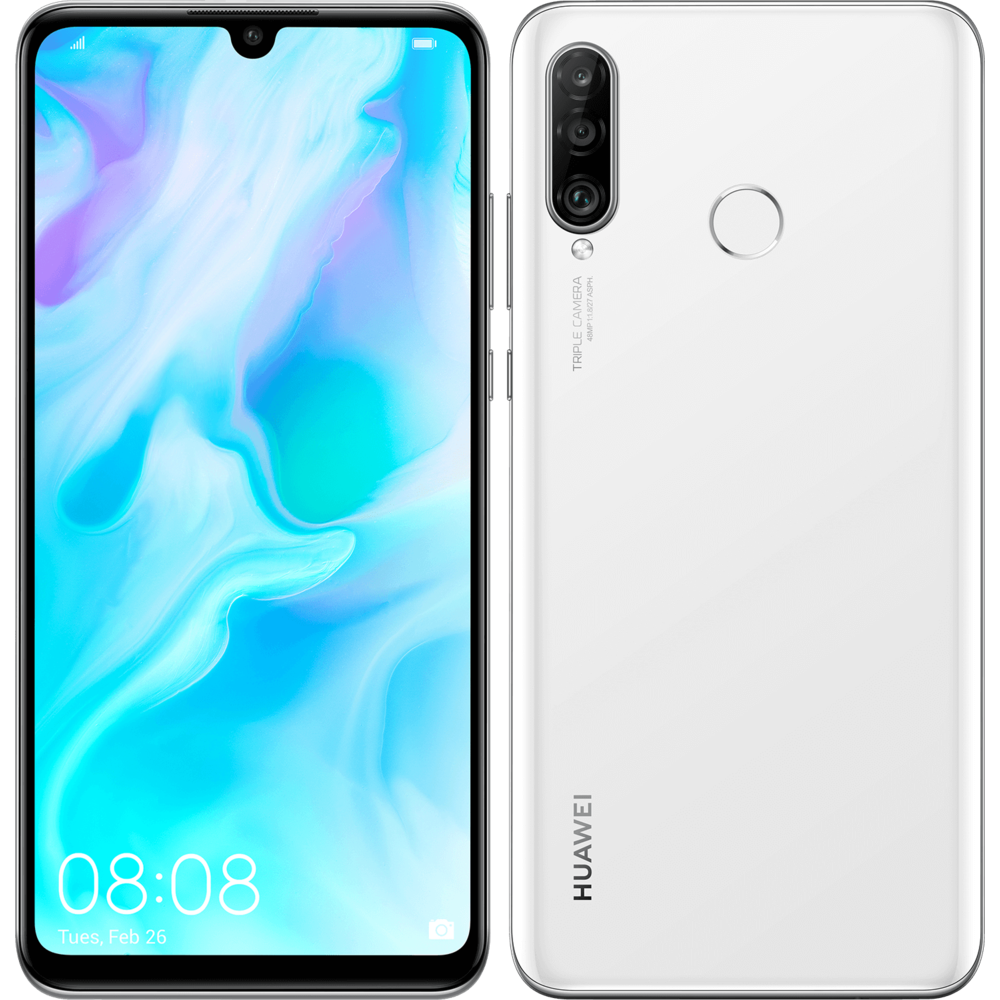 Smartphone Android Huawei P30 Lite - 128 Go - Blanc