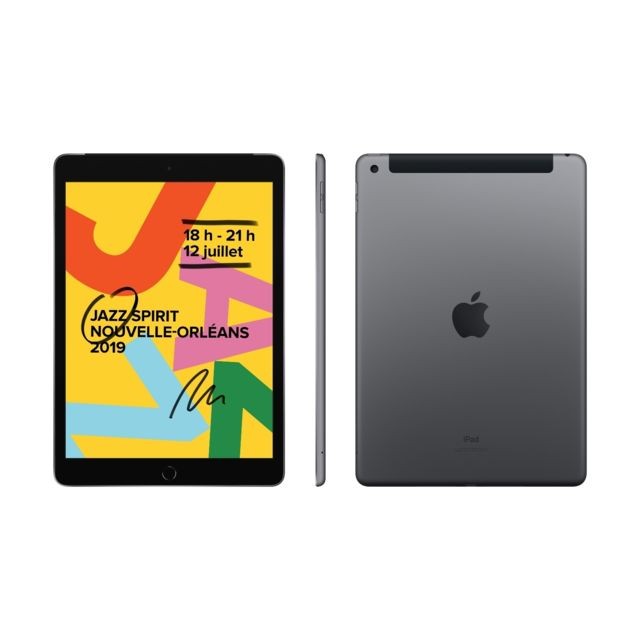 Apple iPad 2019 10,2 - 32 Go - WiFi + Cellular - MW6A2NF/A - Gris sidéral