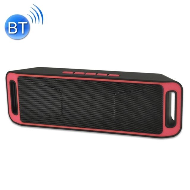 Wewoo - Enceinte Bluetooth d'intérieur rouge Haut-parleur de lecture de musique de carte multifonctionnelle, appel de Handfree de et ampère TF & U-disque ampère AUX Audio & Fonction FM - Enceintes Hifi Sans fil
