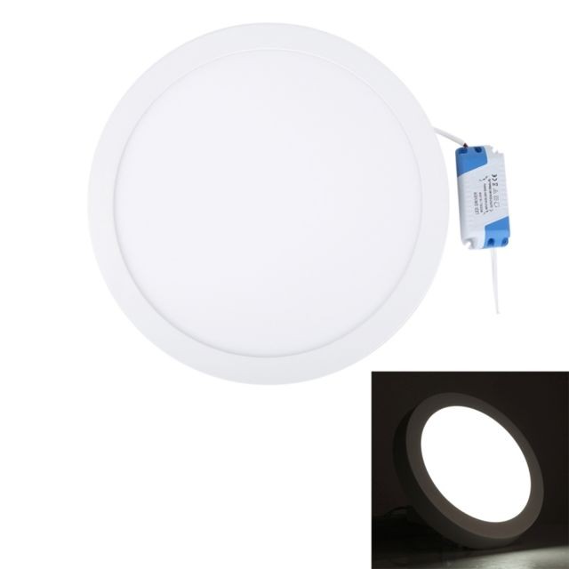 Plafonniers Wewoo Voyant rond de surface de la lumière blanche de 24W LED avec le conducteur de LED, 30cm 120 SMD 2835 6500K, CA 85-265V