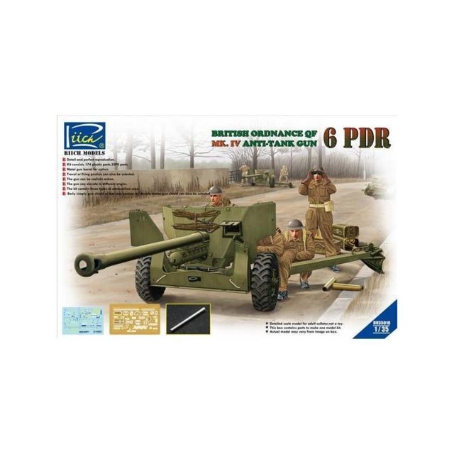 Riich Models - Maquette Véhicule Ordnance Qf 6-pdr. Mk.iv Late War Infantry Anti-tank Gun Riich Models  - Maquettes & modélisme Riich Models