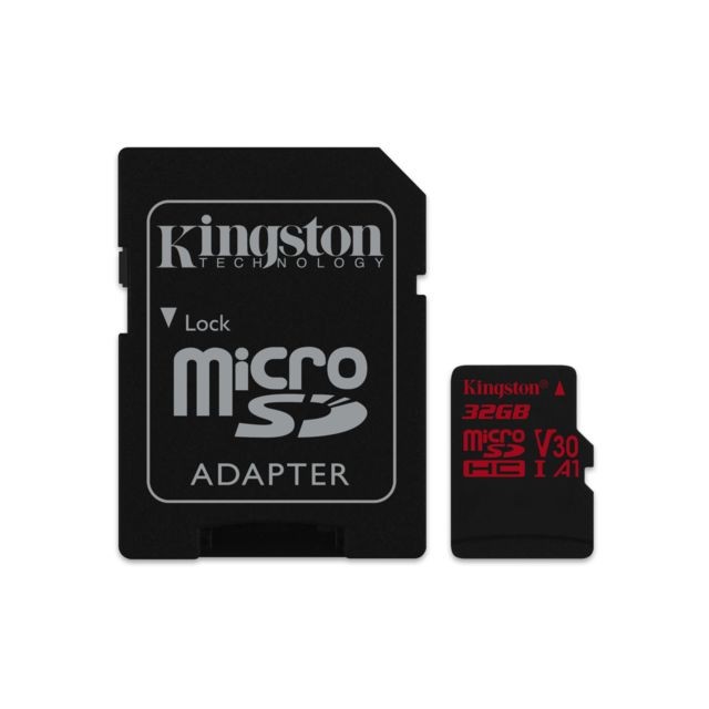Kingston - MicroSDHC Canvas React SDCR/32GB - Carte micro sd 32 go Carte Micro SD
