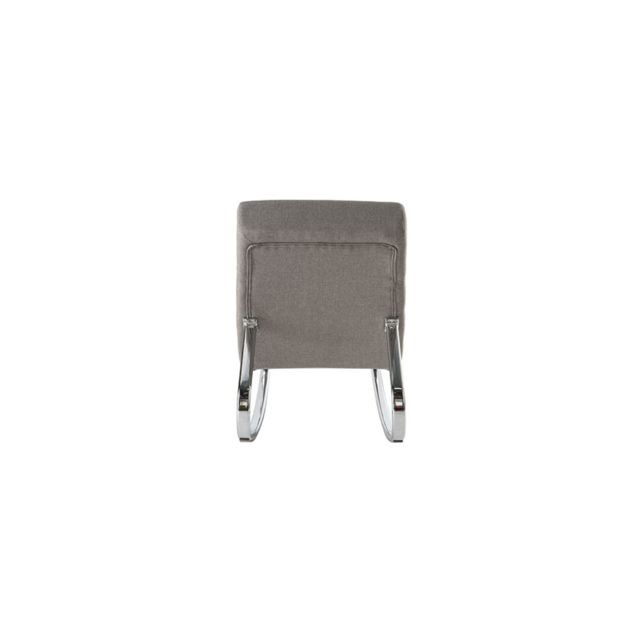 Fauteuils Fauteuil rocking chair design en tissu gris clair TAYLOR