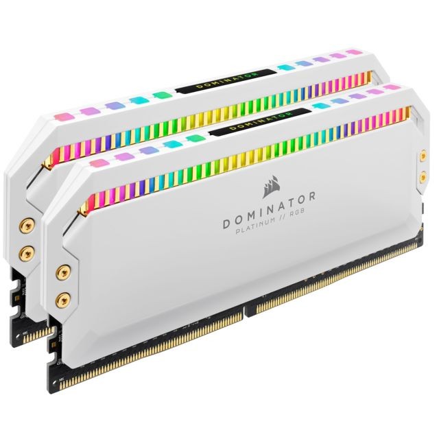 Corsair Dominator Platinum - 2 x 8 Go - DDR4 3600 MHz - RGB - Blanc