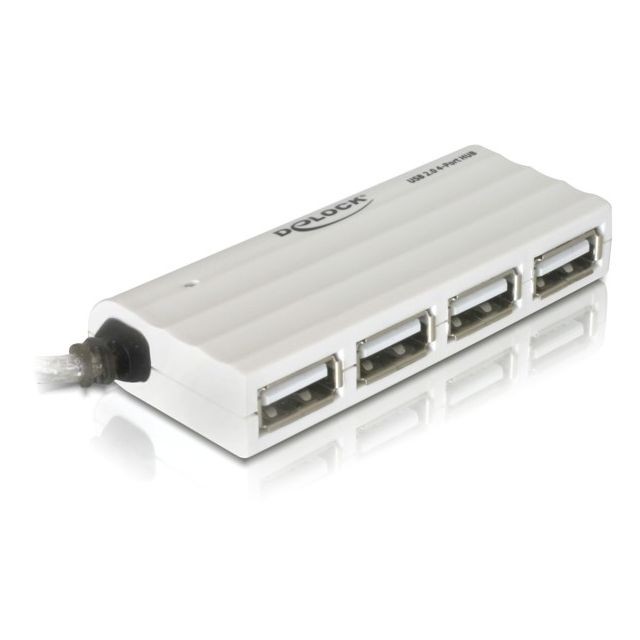 Delock - DeLOCK USB 2.0 external 4-port HUB 480 Mbit/s Blanc - Delock