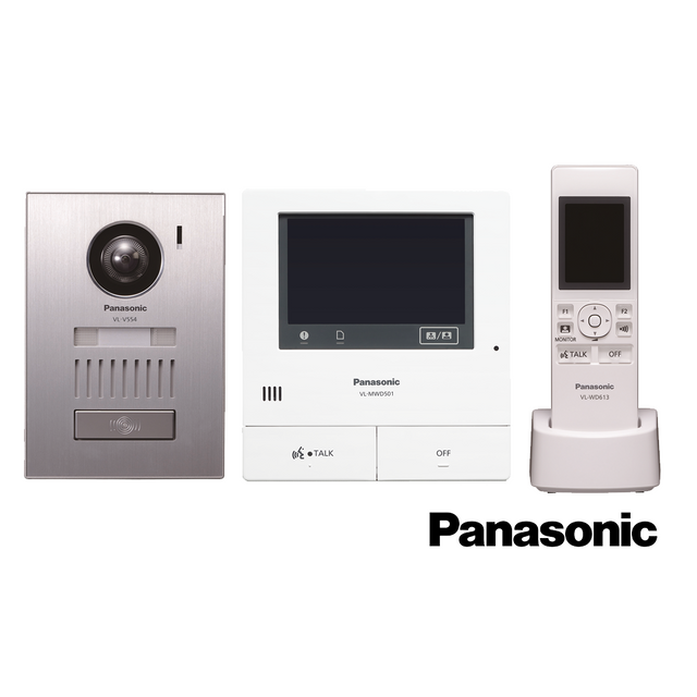 Sonnette et visiophone connecté Panasonic Pack interphone vidéo sans fil - montage encastré - panasonic