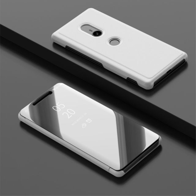 marque generique - Etui en PU surface miroir avec fenêtre de vue argent pour votre Sony Xperia XZ3 marque generique  - Autres accessoires smartphone