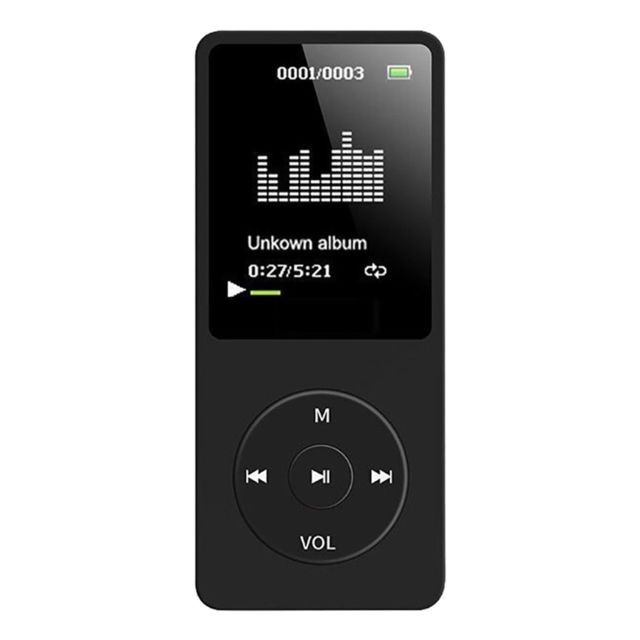 marque generique -NOUVEAU LECTEUR DE MUSIQUE USB MP3 WMA AVEC ECRAN LCD RADIO FM, ENREGISTREUR VOCAL Noir marque generique  - MP3