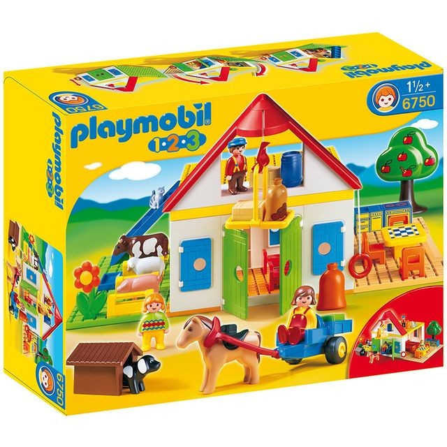 Playmobil Playmobil Coffret Grande ferme 1.2.3 - 6750
