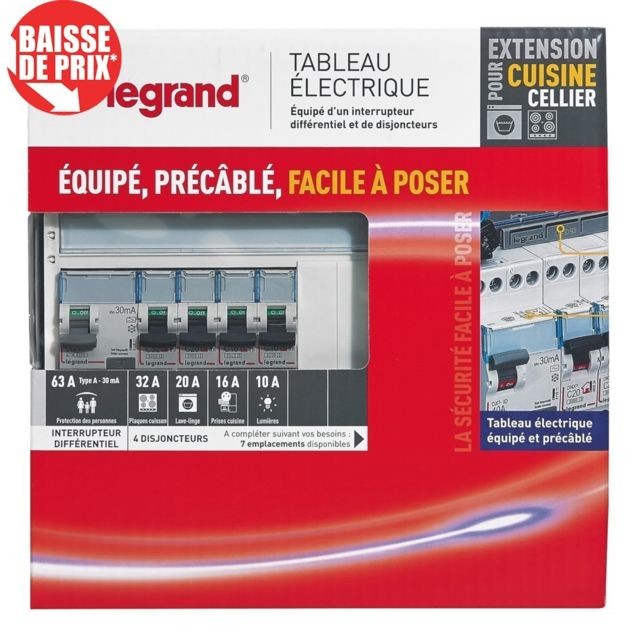 Legrand - Tableau Électrique Équipé LEGRAND Spécial pour Extension Cuisine/Cellier Legrand  - Legrand
