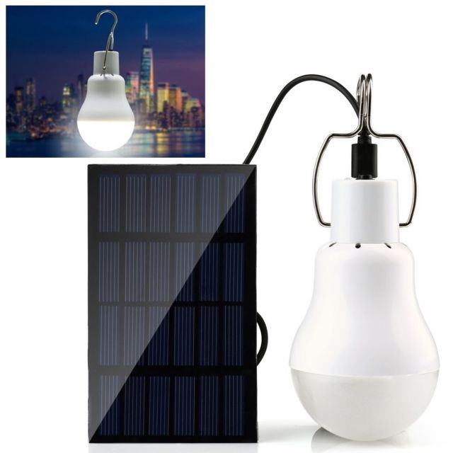 marque generique - Ampoule LED  Lampe Panneau Solaire Portative Tente Camping Éclairage 15W 130Lm marque generique  - Lampes solaire