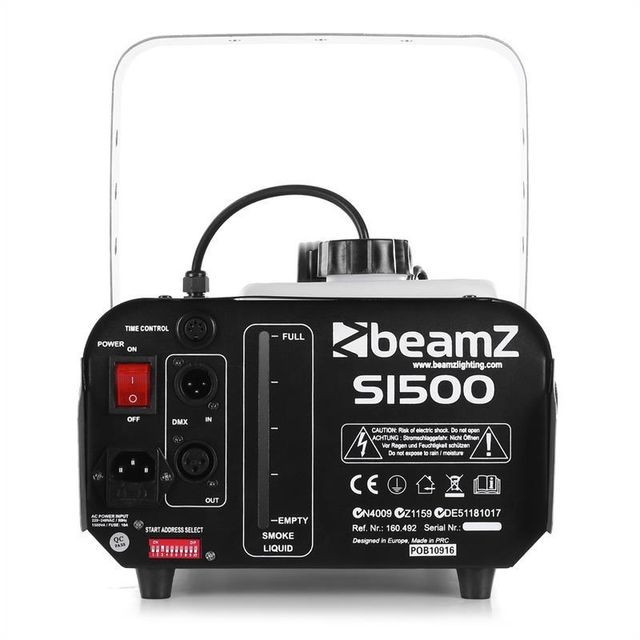 Machines à brouillard Beamz S1500 Machine à brouillard 1500W DMX Beamz
