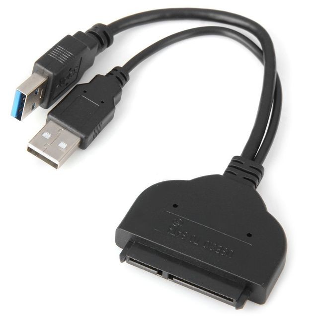 Cabling CABLING  Câble Adapteur USB 3.0 to SATA 7+15 Pins pour 2.5"" HDD Disque Dur