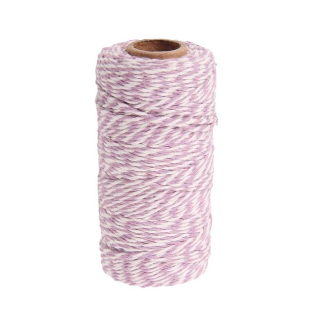 marque generique - Cordon de corde de ficelle de coton de couleur de 100 m (328 pieds) pour artisanat violet clair marque generique  - Bonnes affaires Objets déco