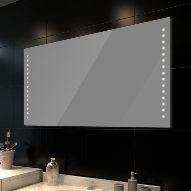Vidaxl - vidaXL Miroir de salle de bain avec lumières LED 100 x 60 cm (L x H) Vidaxl   - Vidaxl