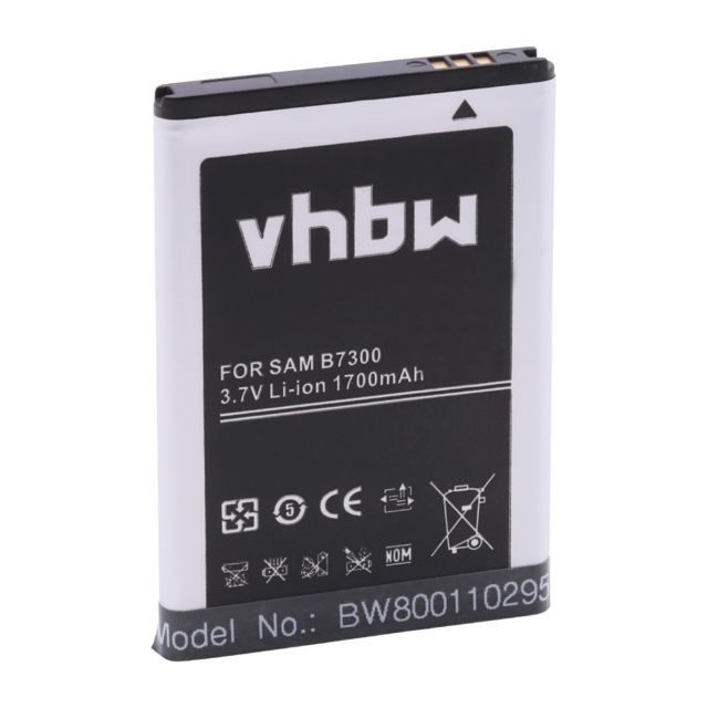 Vhbw - vhbw Li-Ion Batterie 1700mAh (3.7V) pour téléphone, smartphone Samsung Galaxy S Aviator, Lightray 4G comme EB504465VU, CPLD-69. Vhbw - Batterie téléphone