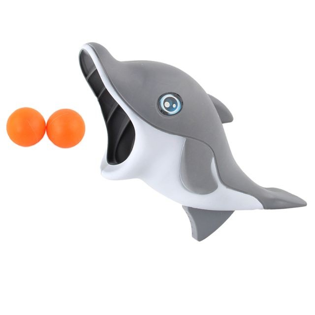 marque generique Dessin animé dauphins gris balle tir jouet animal popper kid intérieur extérieur jouet