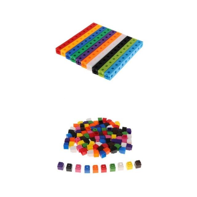 marque generique - 200pcs Multilink Cubes à Compter Jouets Mathématiques pour Enfants 3 Ans et Plus marque generique  - Jeux éducatifs
