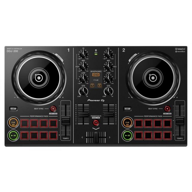 Pioneer Dj - Contrôleur DJ intelligent DDJ-200 - Noir - Equipement DJ