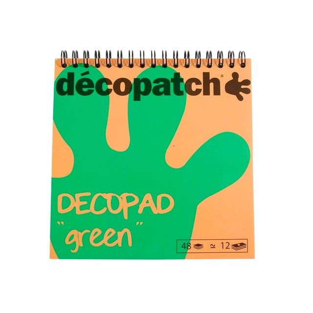 Decopatch - Décopatch - Bloc color Decopad 48 feuilles 15x15cm - Vert Decopatch  - Decopatch