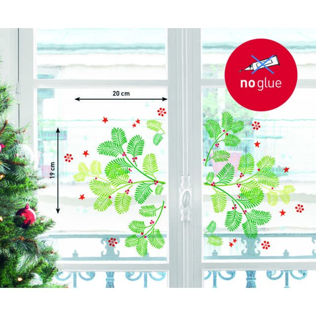 Draeger -Sticker fenêtre "Branches de Noël" Draeger  - Draeger