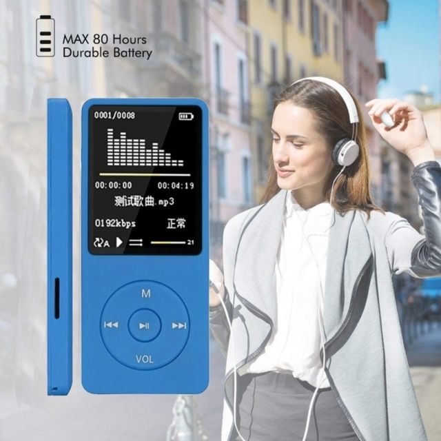 Wewoo Lecteur MP3 Mode Portable Ecran LCD Radio FM Jeux Vidéo Film MP3 MP4 Mini Walkman, Capacité de la mémoire: 4 Go (Rouge)