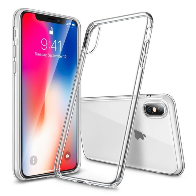 Cabling CABLING® iPhone X Coque Housse Silicone Etui Case Cover Transparent Crystal Clair Soft Gel TPU