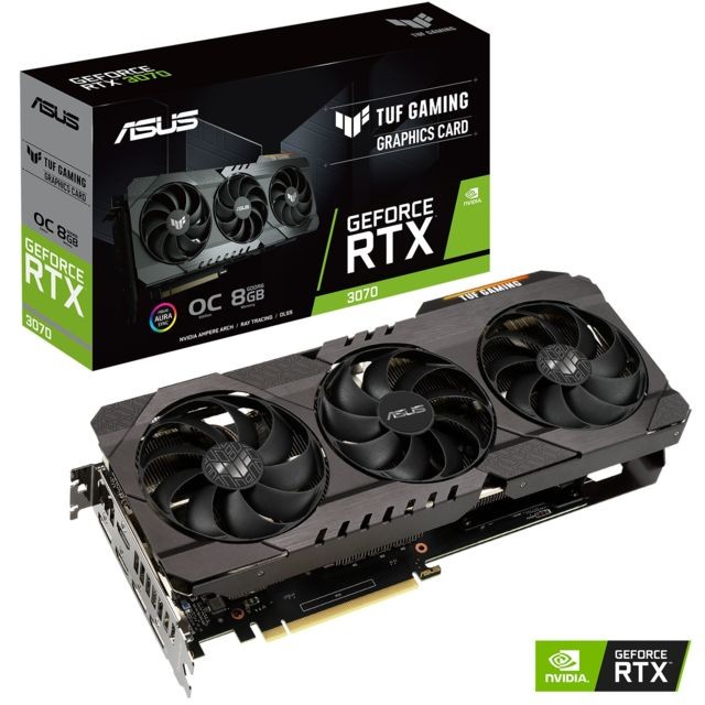 Asus -GeForce RTX 3070 GAMING OC - Triple Fan - 8Go Asus  - Carte Graphique NVIDIA Gaming oc