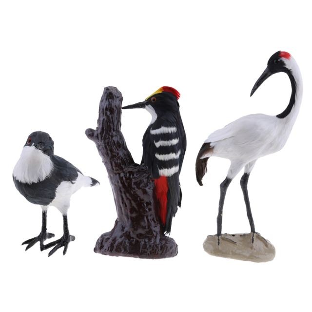 marque generique - 3 Pcs Vivid Shrike Pecker Oiseau Sculpture Jardin Pelouse Étang Maison Décor Extérieur marque generique  - Petite déco d'exterieur