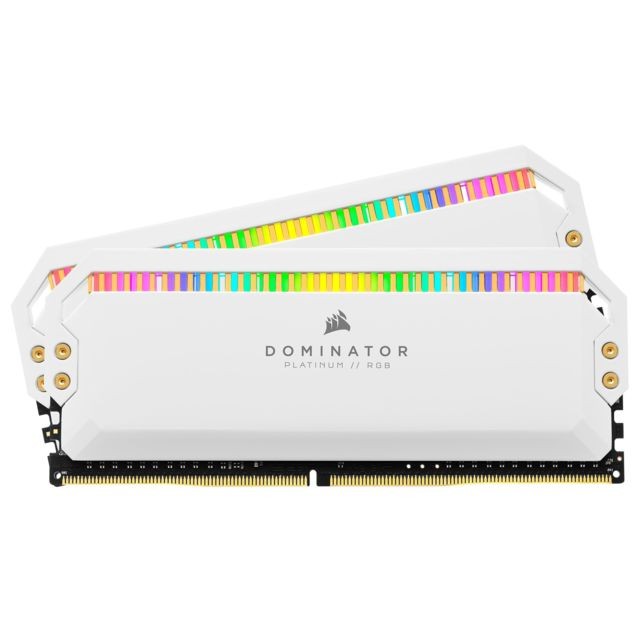 RAM PC Fixe Corsair Dominator Platinum - 2 x 8 Go - DDR4 3200 MHz - RGB - Blanc
