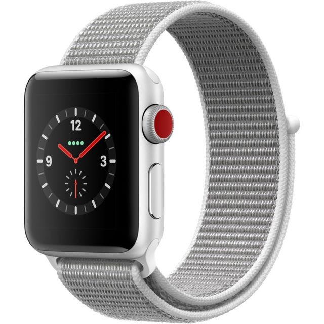 Apple - Watch 3 Cellular 38 - Alu argent / Boucle Sport coquillage Apple  - Apple Watch Gps + cellular