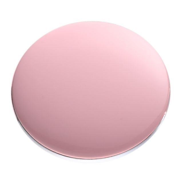 marque generique Miroir de maquillage à loupe portatif avec miroir de voyage recto-verso rose