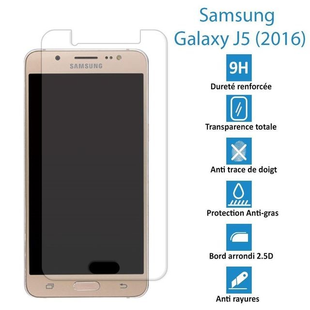 Protection écran smartphone CABLING  Samsung Galaxy J5 2016 Film Protection en Verre trempé écran protecteur ultra résistant Glass Screen Protector