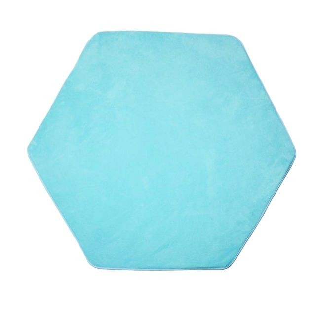 marque generique - peluche douce enfants tente tapis tapis coussin coussin chambre - hexagonal bleu marque generique  - Maisonnettes, tentes