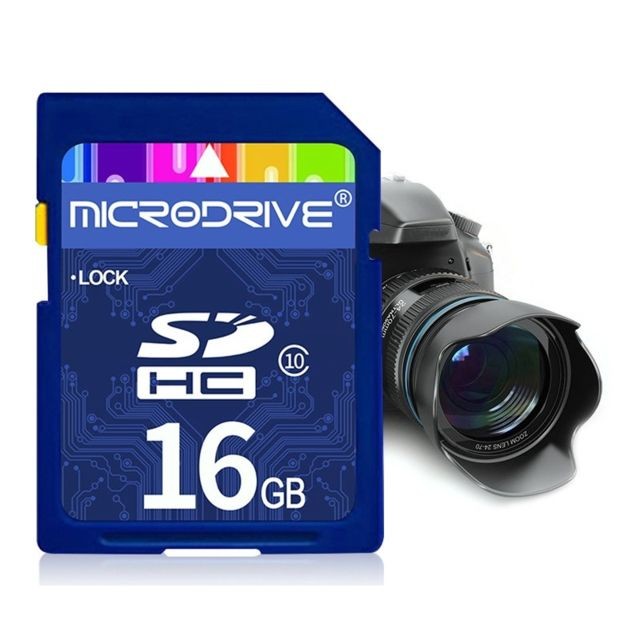 Wewoo -Carte SD mémoire SD Microdrive 16 Go haute vitesse classe 10 pour tous les appareils numériques avec fente SD Wewoo  - SSD Interne
