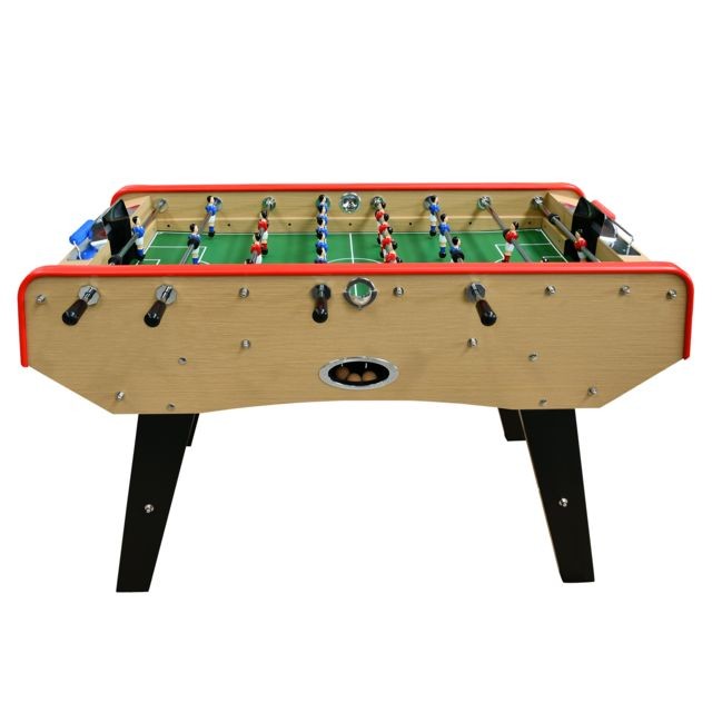 Play4Fun - Babyfoot CLASSIC type Bistrot - 151 x 77 x 91 cm - Table de Baby-foot avec barres téléscopiques et Balles Lièges Inclus - Jeux de café