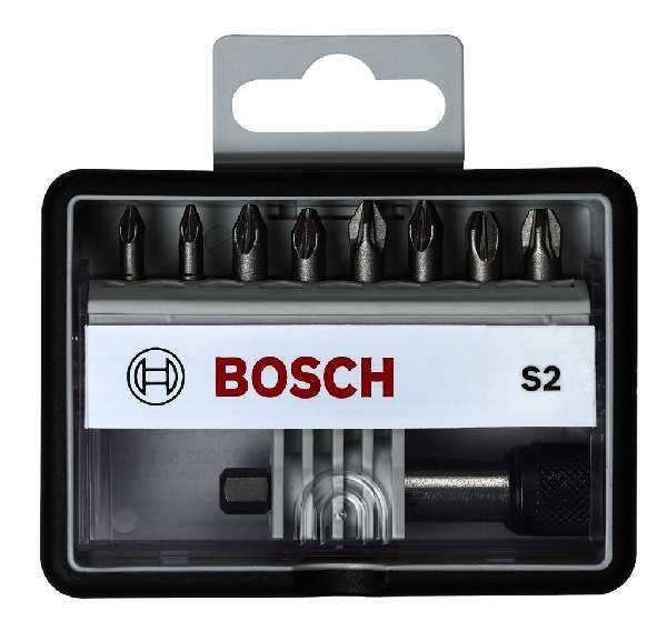 Bosch - Bosch Embouts de vissage courts qualité extra-dure Robust Line, 25mm, sets de 8 pièces + 1 (S) Bosch - Accessoires vissage, perçage Bosch
