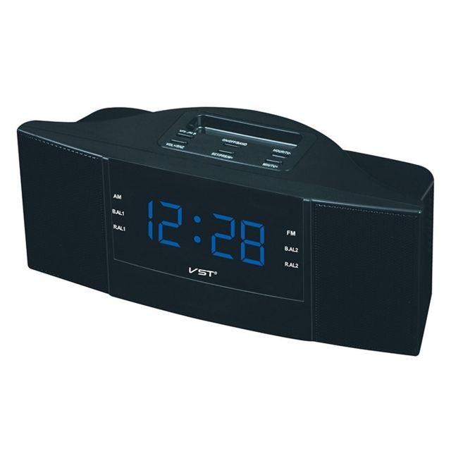 Wewoo - Réveils Horloge radio-pilotée LED cadeau numérique AM / FM bleu - réveil lumineux Réveil