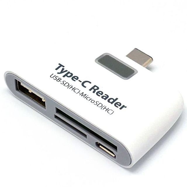 Generic - 4 en1 USB-C Type C USB Micro USB OTG Lecteur de Carte Micro SD TF SD Generic  - Lecteur carte mémoire