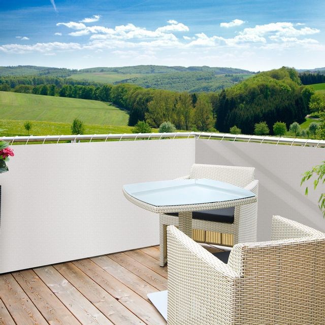 Windhager - Brise vue pour balcon en polyéthylène haute densité 85% occultant 5m x hauteur 0,9m blanc SYLT Windhager  - Ornement des abords