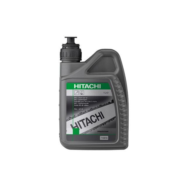 Consommables pour outillage motorisé Hitachi Huile de chaîne de tronçonneuse 1 litre bio-dégradable Hitachi