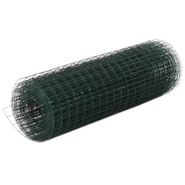 Vidaxl - vidaXL Grillage Acier avec revêtement en PVC 25x0,5 m Vert - Clôture grillagée Vidaxl