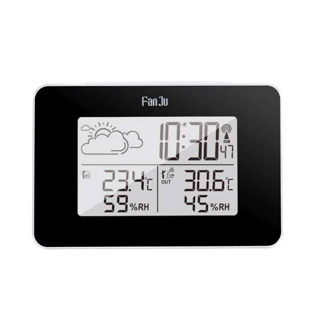 marque generique - YP Select Réveil électronique multifonctionnel pour les prévisions météorologiques de température et d'humidité - Noir marque generique  - Réveil
