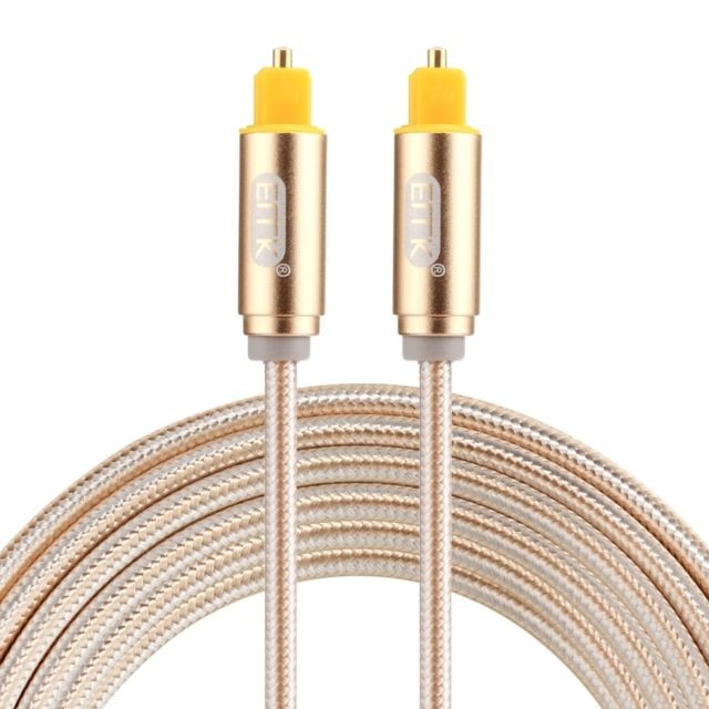Câble audio optique numérique EMK 25 m OD4.0 mm Toslink mâle vers mâle