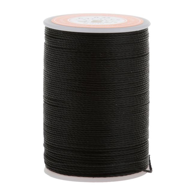 Machine à coudre Chaîne cirée ronde de fil de couture de polyester de 2 bobines de 0.55mm pour l'artisanat en cuir