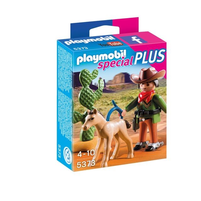 Playmobil - SPECIAL PLUS - Cow-boy avec poulain Playmobil  - Playmobil special
