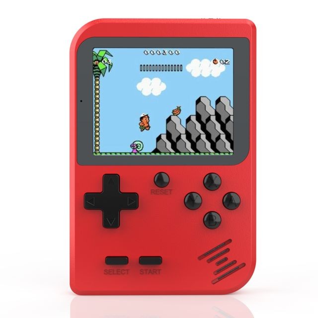 marque generique - Console de jeu portable de 2,8 pouces 168 jeux classiques intégrée avec la batterie Rouge - marque generique