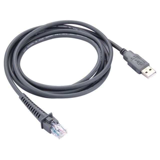 Wewoo - Pour le symbole LS2208 / gris 2208AP / LS4278 2 m USB A mâle au câble de données série de scanner de RJ45 - Scanner