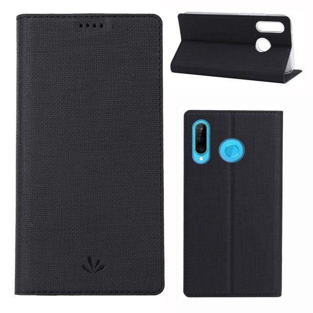 marque generique - Etui en PU avec support couleur noir pour votre Huawei P30 Lite/Nova 4e marque generique  - Accessoire Smartphone